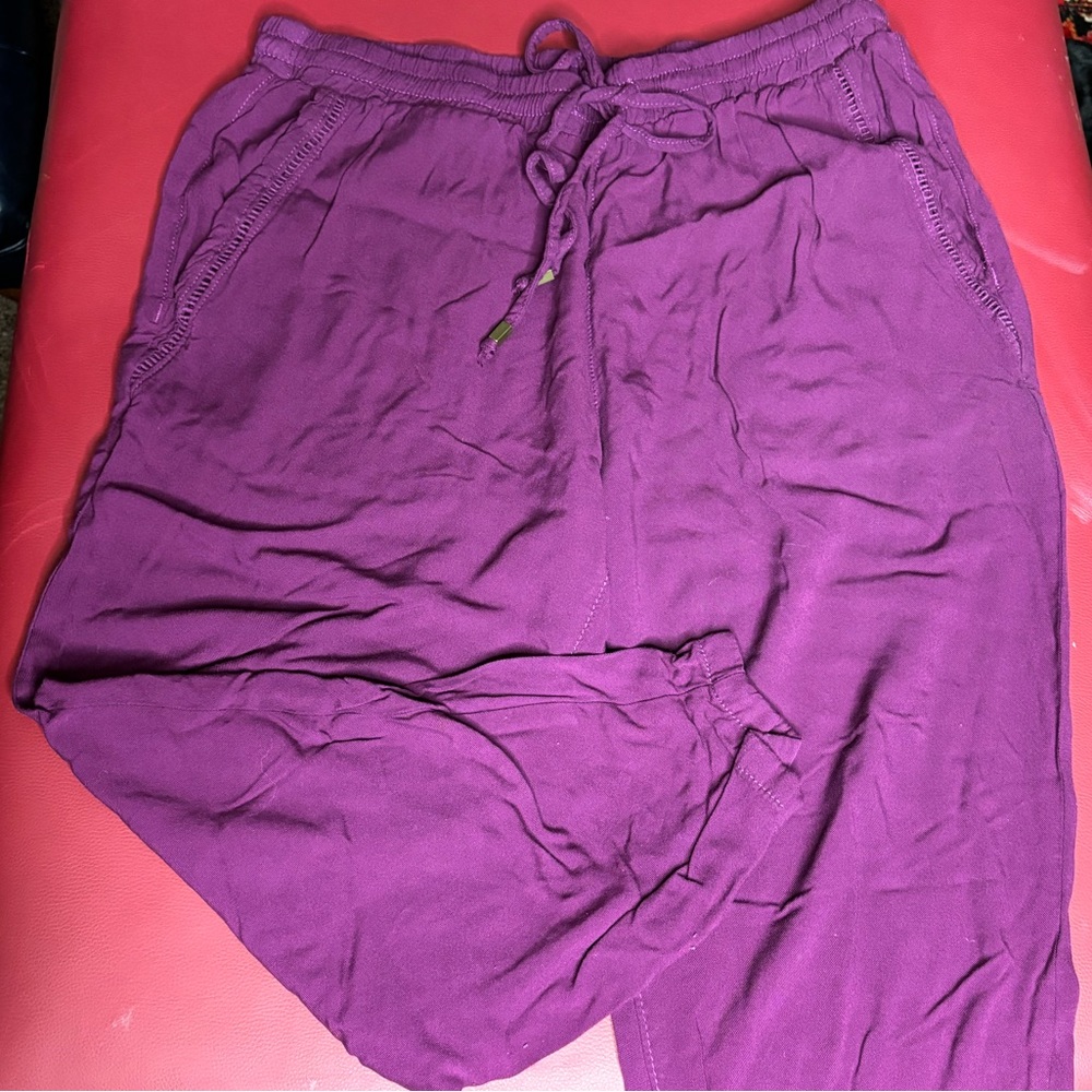 Plum Flowy Pants